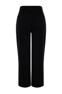 Trendyol Curve Anthracite High Waist Wide Leg/Wide Leg 100% Cotton Non-Stretch plus size jeans - Image 18