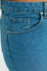 Trendyol Curve Light Blue High Waist Wide Leg/Wide Leg 100% Cotton plus size jeans - Image 5