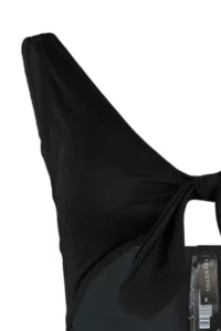 Trendyol Curve Black Deep V-neck Cut-Out tied up Atma Covered Swimsuit - Image 8