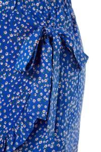 Trendyol Curve Mavi flower patterned Weaving tied up Shorts Skirt - Image 7