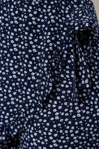 Trendyol Curve Navy Blue flower patterned Weaving tied up Shorts Skirt - Image 4