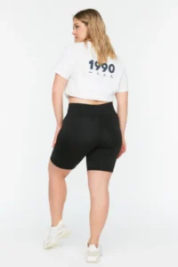 Trendyol Curve Black High Waist Shaping Knitting Leggings - Image 5