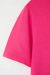 Trendyol Curve Dusty Rose Regular Fit Basic Crew Neck 100% Cotton Knitting Plus Size T-Shirt - Image 7