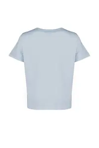 Trendyol Curve Mavi Regular Fit Basic Crew Neck 100% Cotton Knitting Plus Size T-Shirt - Image 4