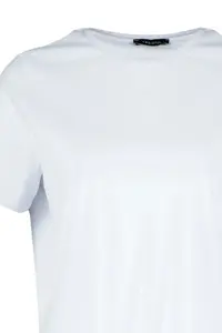 Trendyol Curve White Regular Fit Basic Crew Neck 100% Cotton Knitting Plus Size T-Shirt - Image 7