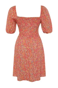 Trendyol Curve Pink Floral Weaving Gipelli Dress - Image 8