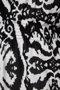 Trendyol Curve Black Ethnic Patterned Spanish Arm skater Mini Weaving beachwear Plus Size Dress - Image 7