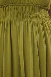 Trendyol Curve Khaki Barbell Collar Weaving Dress - Image 3