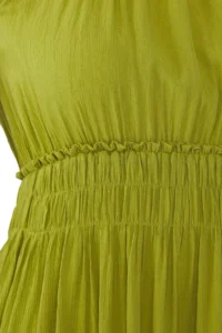 Trendyol Curve Khaki Barbell Collar Weaving Dress - Image 6