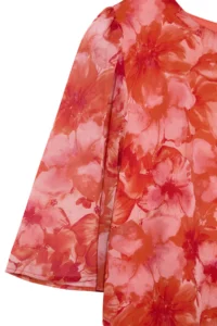 Trendyol Curve Multicolored Floral A-line Midi Weaving Dress - Image 7