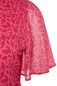 Trendyol Curve Fuchsia Hayvan pattern A-line Midi Weaving Dress - Image 8