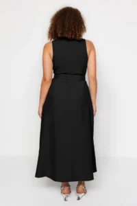 Trendyol Curve Black Arched Weaving Shirt Dress - Image 6