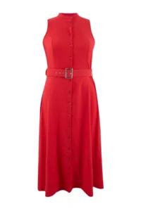 Trendyol Curve Rejection Aerobin Weaving Plus Size Dress - Image 3