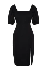 Trendyol Curve Black slit Knitting Dress - Image 11