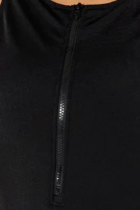 Trendyol Curve Black Zipper Detailed Sleeveless Plus Size Swimsuit - Image 4