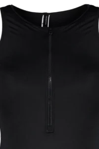 Trendyol Curve Black Zipper Detailed Sleeveless Plus Size Swimsuit - Image 7