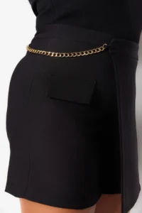 Trendyol Curve Black High Waist Finike Shorts Skirt & Bermuda - Image 2