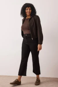 Trendyol Curve Solmayan Black High Waist Flexible Short Hem culotte Fit plus size jeans
