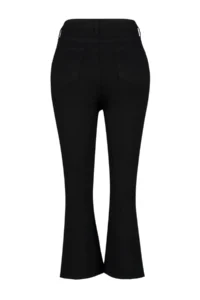 Trendyol Curve Solmayan Black High Waist Flexible Short Hem culotte Fit plus size jeans - Image 10