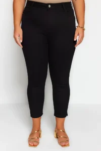 Trendyol Curve Solmayan Black High Waist Flexible Plus Size skinny jeans - Image 5