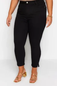 Trendyol Curve Solmayan Black High Waist Flexible Plus Size skinny jeans - Image 6