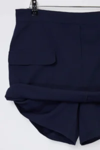 Trendyol Curve Navy Blue Mini with pocket Weaving Plus Size Skirt - Image 6