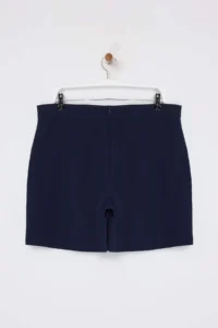 Trendyol Curve Navy Blue Mini with pocket Weaving Plus Size Skirt - Image 7