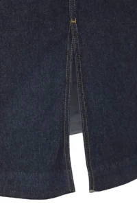 Trendyol Curve Dark Blue Front slit Midi Size 100% Cotton Non-Stretch Plus Size Denim Skirt - Image 6