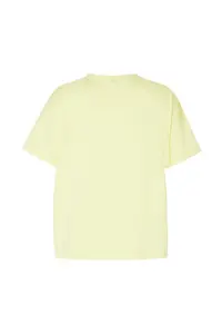Trendyol Curve Yellow Wide Pattern Printed Crew Neck 100% Cotton Knitting T-Shirt - Image 2