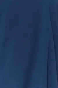 Trendyol Curve Navy Blue Collar Ribbed Wide Pattern 100% Cotton Basic Knitting T-Shirt - Image 3