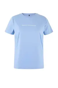 Trendyol Curve Boyfriend Fit Slogan Printed Crew Neck 100% Cotton Knitting Plus Size T-Shirt - Image 4