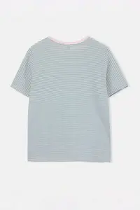 Trendyol Curve Pink Striped Crew Neck Striped Knitting T-Shirt - Image 3