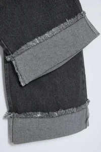 Trendyol Curve Gray High Waist Detailed Wideleg/Wide Leg Middle Flexible plus size jeans - Image 6