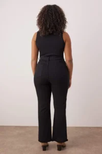 Trendyol Curve Black High Waist Dirty End Detailed Wide Leg/Wide Leg comfort/Middle Flexible jeans - Image 4