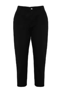 Trendyol Curve Black High Waist Mom Fit 100% Cotton denim plus size jeans - Image 6