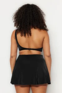 Trendyol Curve Black Shorts Etekli Mini Plus Size Bikini Bottom - Image 6