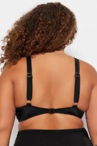 Trendyol Curve Black Deep V Shirred Plus Size Bikini Top - Image 5