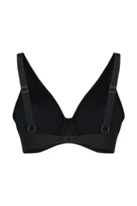 Trendyol Curve Black Deep V Shirred Plus Size Bikini Top - Image 8