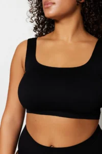 Trendyol Curve Black seamless Without underwire Wireless Flexible bralette Knitting Plus Size Bra - Image 3