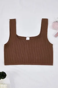 Trendyol Curve Brown seamless/Seamless Without underwire Wireless Flexible bralette Knitting Plus Size Bra - Image 3