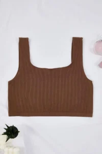 Trendyol Curve Brown seamless/Seamless Without underwire Wireless Flexible bralette Knitting Plus Size Bra - Image 5