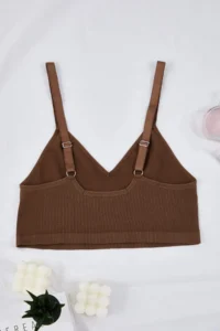 Trendyol Curve Brown seamless/Seamless Without underwire Wireless Flexible bralette Knitting Plus Size Bra - Image 6