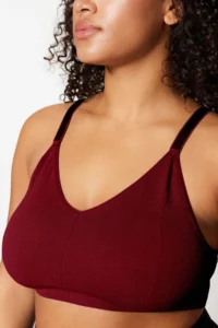 Trendyol Curve Burgundy Sleeveless seamless Without underwire Wireless Flexible bralette Knitting Plus Size Bra - Image 4