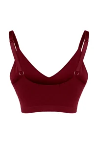 Trendyol Curve Burgundy Sleeveless seamless Without underwire Wireless Flexible bralette Knitting Plus Size Bra - Image 6