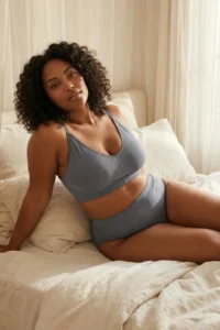 Trendyol Curve Gray Sleeveless seamless Without underwire Wireless Flexible bralette Knitting Plus Size Bra