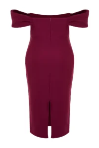 Trendyol Curve Purple Finike Weaving Plus Size Dress - Image 8