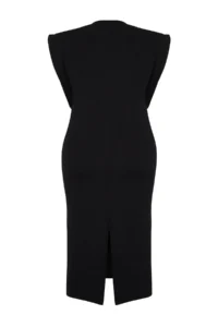 Trendyol Curve Black Crew Neck Midi Size Knitting Plus Size Dress - Image 8