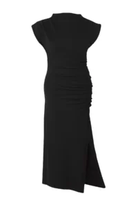 Trendyol Curve Black Ruffle Detailed Midi Knitting Dress - Image 5
