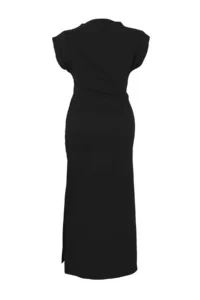 Trendyol Curve Black Ruffle Detailed Midi Knitting Dress - Image 6
