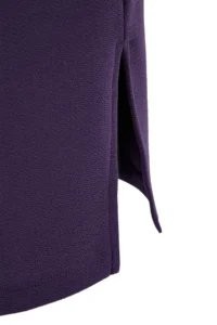 Trendyol Curve Purple Asymmetric Yaka slit Crepe Knitting Plus Size Dress - Image 6